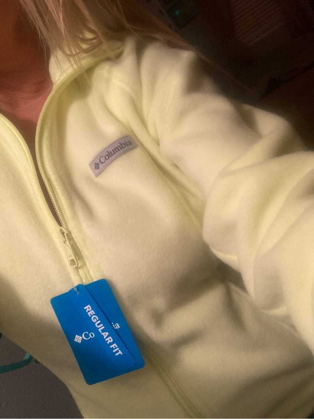 Columbia woman’s bright yellow Fleece Jacket